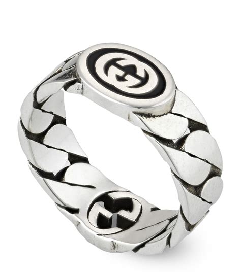 gucci interlocking g ring in silver|gucci ghost ring price.